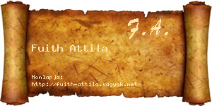 Fuith Attila névjegykártya