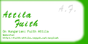 attila fuith business card